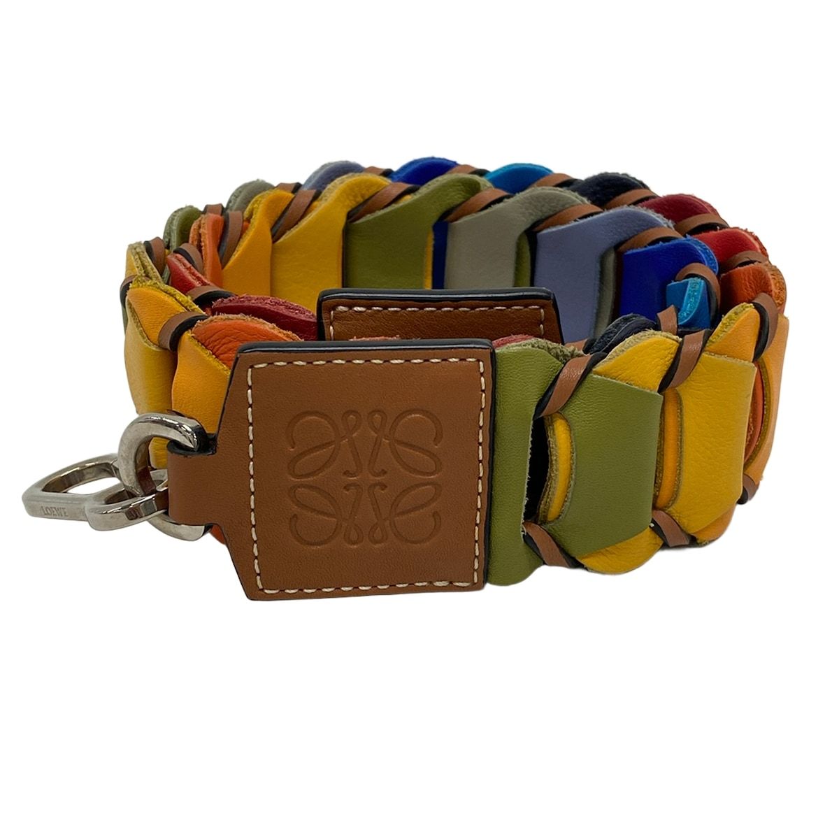 LOEWE(ロエベ) ショルダーストラップ - イエロー×レッド×マルチ レザー 