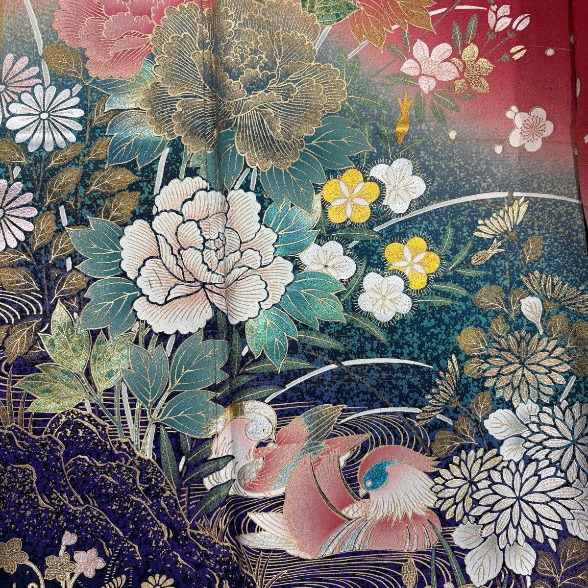 振袖 名品 身丈170cm 裄丈67.5cm 正絹 【中古】 美品】 振袖 身丈166cm 裄丈67cm 正絹 名品 【中古】の通販 by