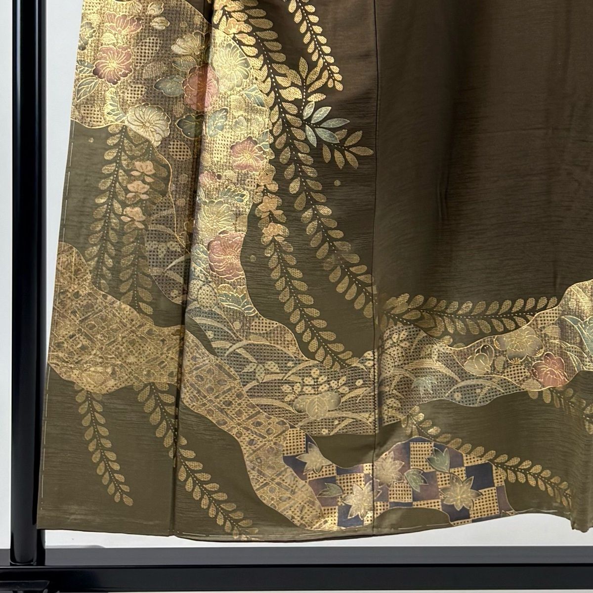 訪問着 身丈155cm 裄丈63.5cm 正絹 名品 【中古】 訪問着 身丈155.5cm 裄丈63.5cm 正絹 秀品 中古 訪問着 身丈