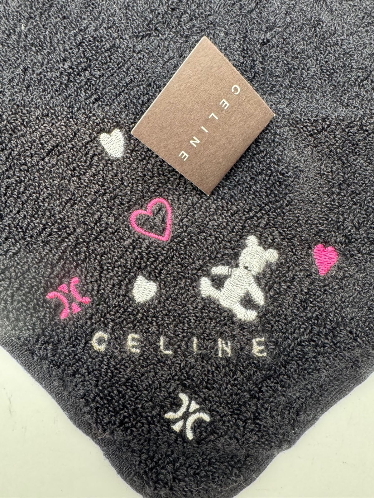 未使用品】CELINE セリーヌ テディベアハンカチセット ブラック p2480