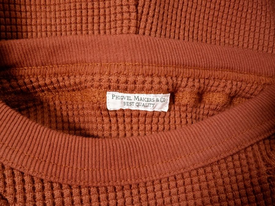 PHIGVEL MAKERS & Co.フィグベル 2022AW HOODED HEAVY WAFFLE TOP