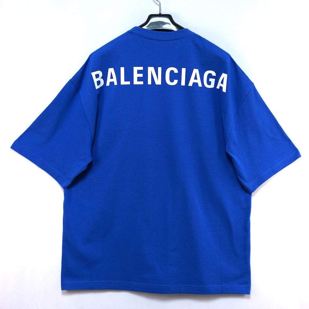 BALENCIAGA バレンシアガ バック ロゴ Tシャツ ブルー Sサイズ Mサイズ 
