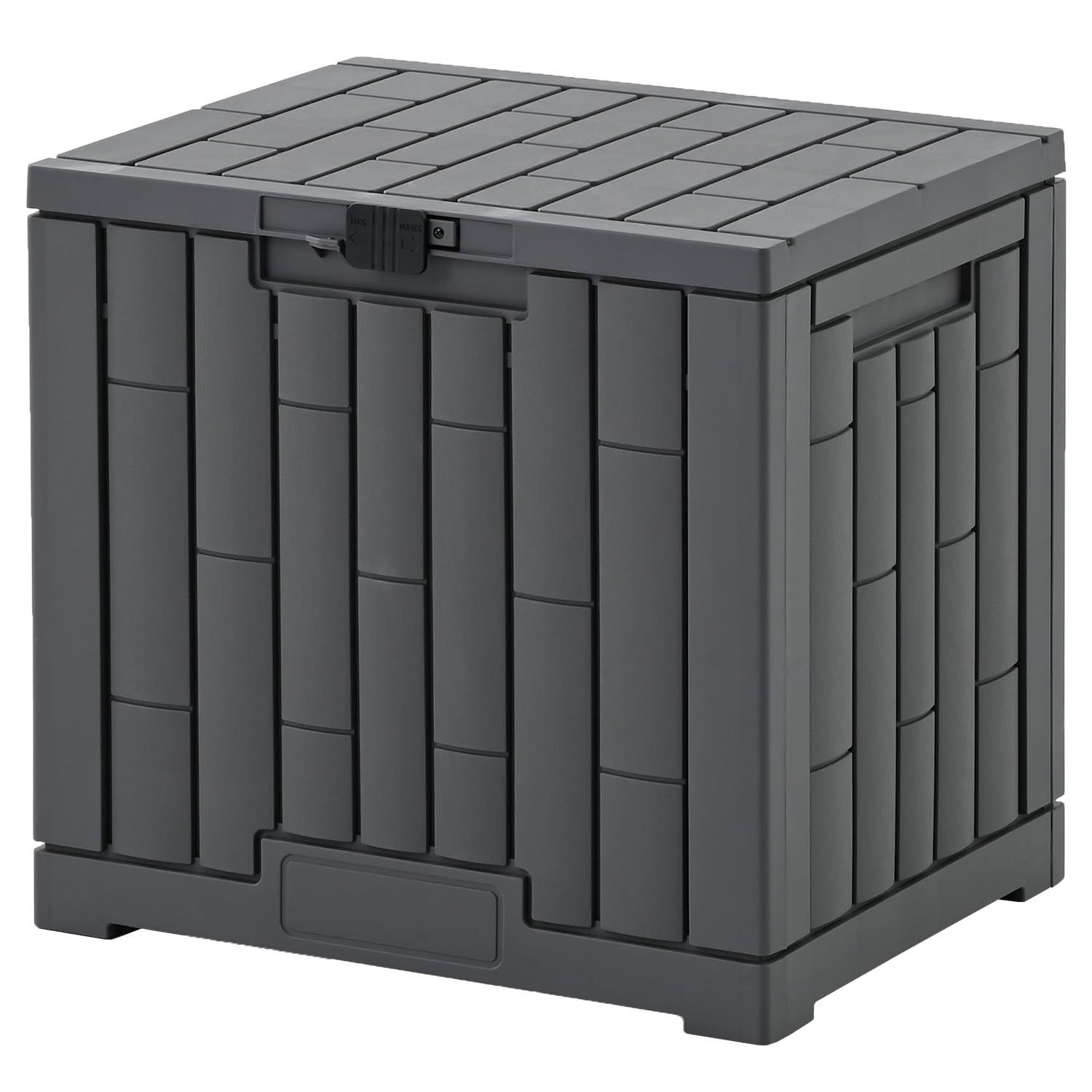 ガーデンマスター(Gardenmaster) 物置 収納庫 宅配ボックス 屋外 幅56×奥行45×高さ54cm 120L 樹脂製 軽量 簡単組立 南京錠取付可能 収納 ゴミ箱 玄関 ベランダ 庭 屋外物置 XGB-30G(GY) グレー