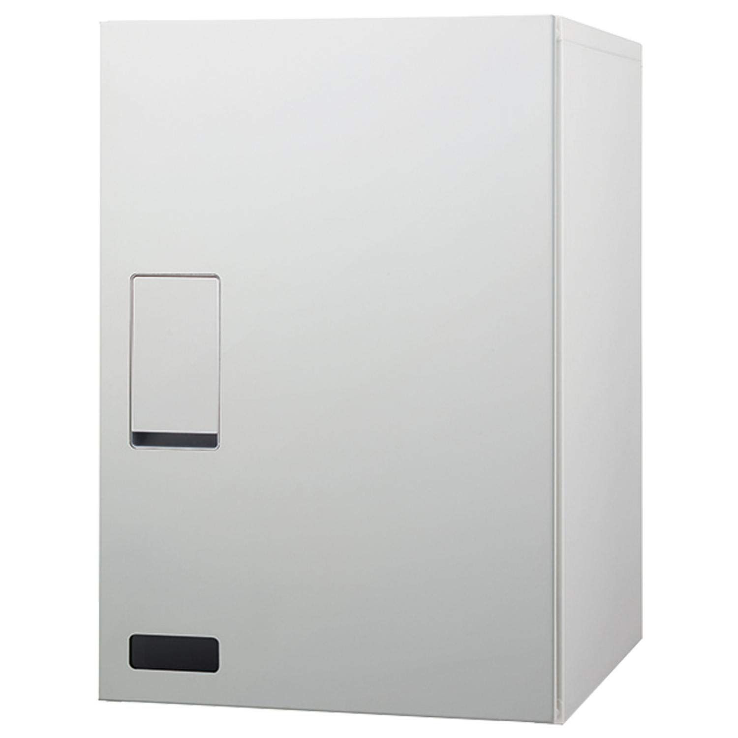 ナスタ(NASTA) 宅配ボックス 壁付タイプ 大型 確認窓付き KS-TLT340-F500-LM 前入前出 プッシュボタン錠 ライトグレー×メタリックシルバー