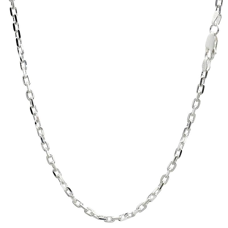 [シアーズ] あずき 4面カット チェーン ネックレス シルバー sv 925 幅 3.2mm 40cm 1