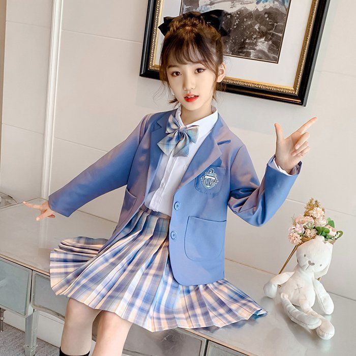 送料無料 入学式 スーツ キッズ 女の子 スーツセット セット オシャレ スクール制服 長袖 上下セット 入学式 スーツ 子供服 女子制服 JK制服 学生服 小学校 ジュニア コスプレ衣装 可愛い JK服 学園祭 卒園式 卒業式