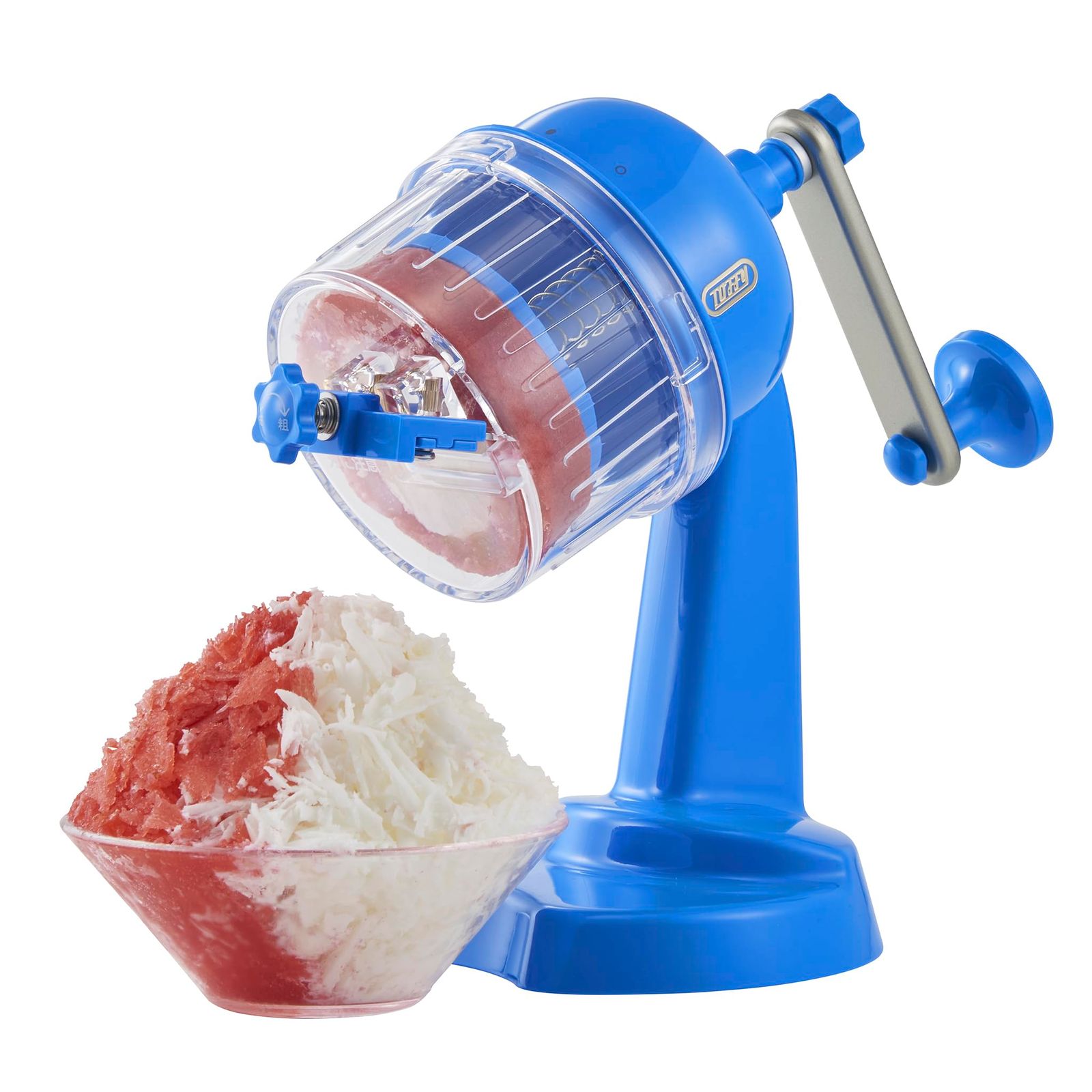 【Toffy/トフィー】 コンパクトふわふわかき氷器 K-HIS1 手動 冷凍フルーツ ジュース氷 味付き氷 ふわふわ サラサラ シャリシャリ 無段階調節 アウトドア ビビッドカラー [2025モデル]フレンチブルー K-HIS1-FBLK