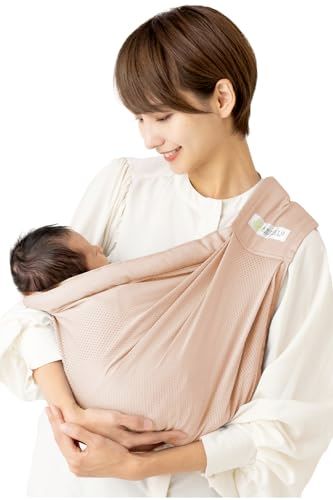 (ケラッタ) u-sling メッシュ ベビースリング 新生児 から成長に合わせて使える6WAY 抱っこひも 横抱き (k.さくらピンク/メッシュ)pms