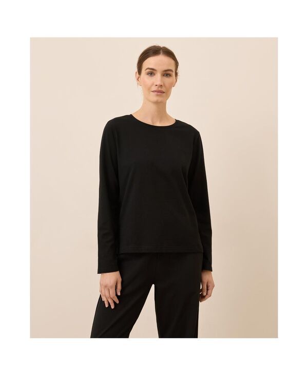 パクト レディース アンダーウェア ナイトウェア シャツ Pact Womens Cool Stretch Relaxed Sleep Shirt Black ブラック