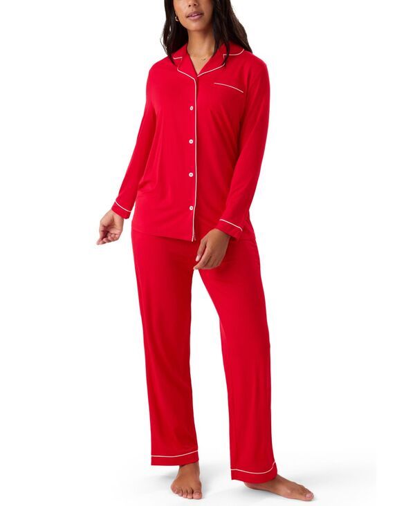 キンドリッド ブレイブリー レディース アンダーウェア ナイトウェア プラスサイズ Kindred Bravely Plus Size Clea Classic Long Sleeve Nursing Pajama Red レッド