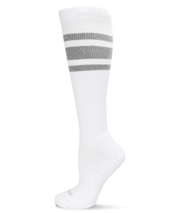 メモイ レディース アンダーウェア 靴下 コットン MeMoi Womens Unisex Knee High Cotton Blend 1520mmHg Graduated Compression Socks WFC15201101 White ホワイト
