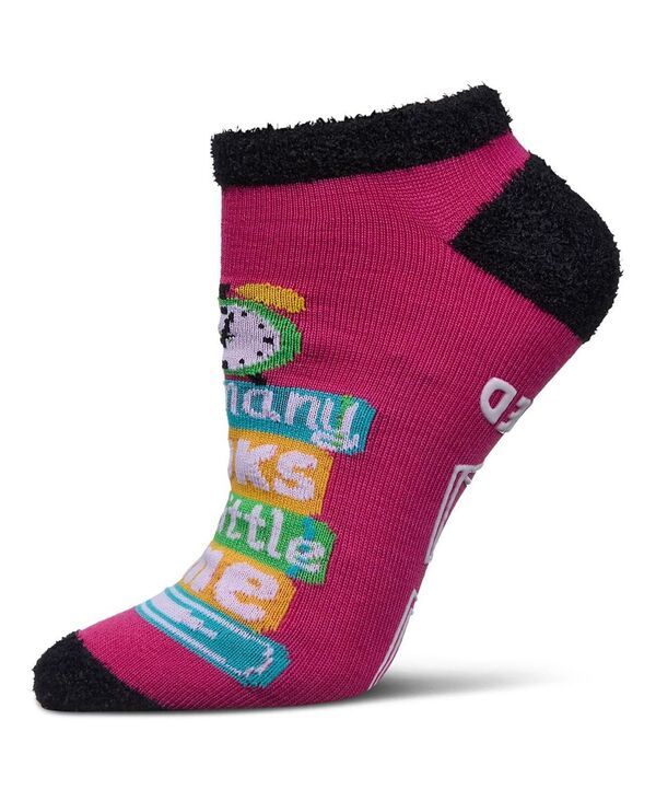 メモイ レディース アンダーウェア 靴下 トール MeMoi Womens Im Totally Booked NonSkid Low Cut Socks Pink ピンク