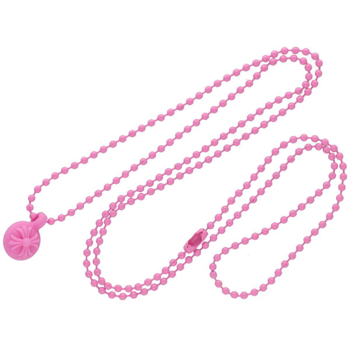 クロムハーツ シリコンラバーネックレス クロスボール ピンク Chrome Hearts - CHROME HEARTS クロムハーツ ピンク ラバー CHクロス