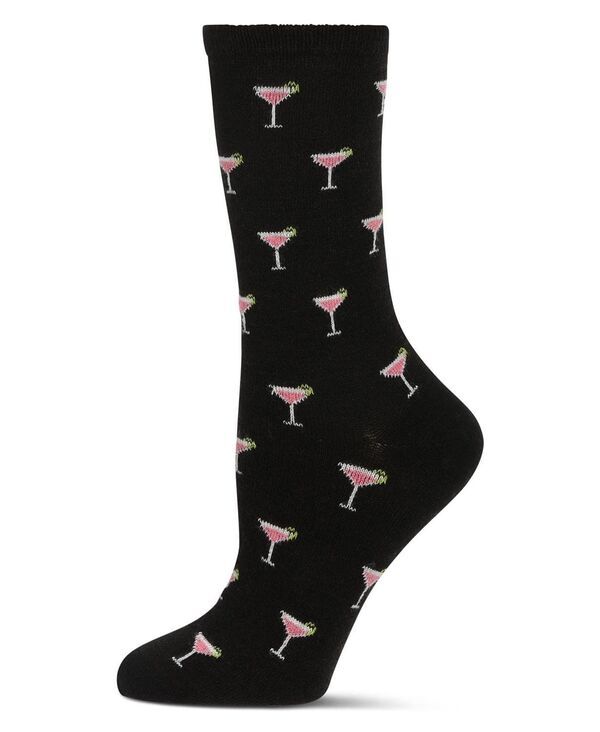 メモイ レディース アンダーウェア 靴下 MeMoi Womensoft Cosmo Cashmere Crew Socks Black ブラック