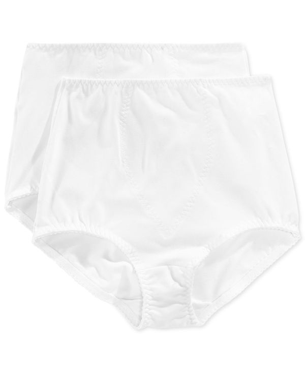 バリ レディース アンダーウェア パンツ コットン Bali Womens Light TummyControl Cotton 2Pack Brief Underwear X037 WhiteWhite ホワイト