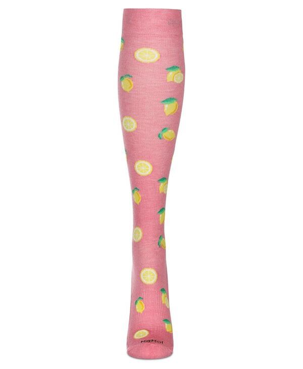 メモイ レディース アンダーウェア 靴下 MeMoi Womens Lemons 815MMHGraduated Compression Socks Pink ピンク