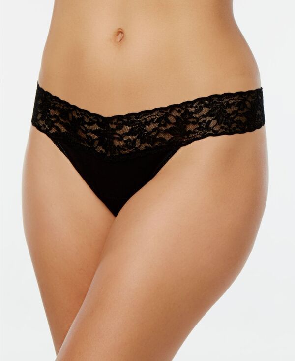 ハンキーパンキー レディース アンダーウェア パンツ ローライズ コットン Hanky Panky Womensupima Cotton Low Rise Thong Black ブラック