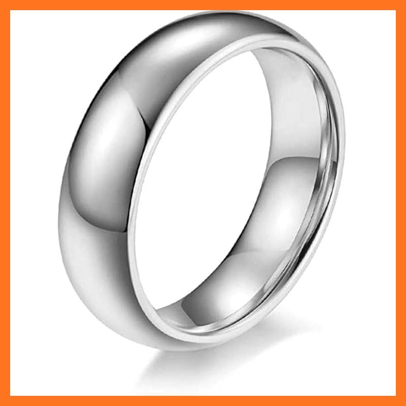 [Brand New] [Rockyu] Brand Tungsten Rings for Women Popular Simple Round Ring Engagement Ring No. 13 Hairline Matte Flat Hit Lover Anniversary Fashion Accessory 0