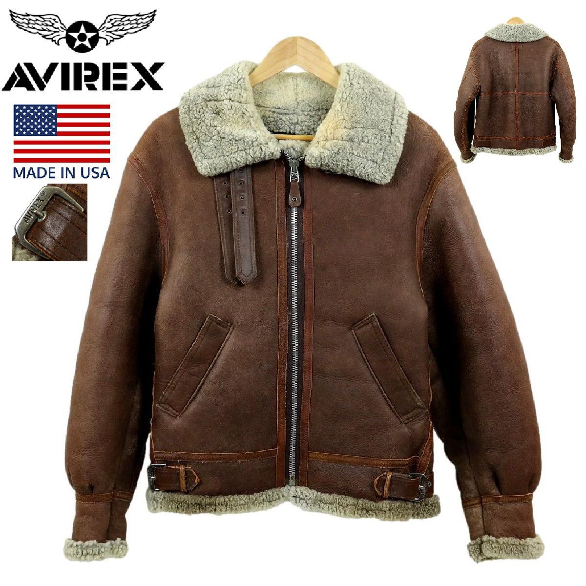 S3802】【USA製】【希少カラー】【サイズ32】AVIREX アヴィレックス B 