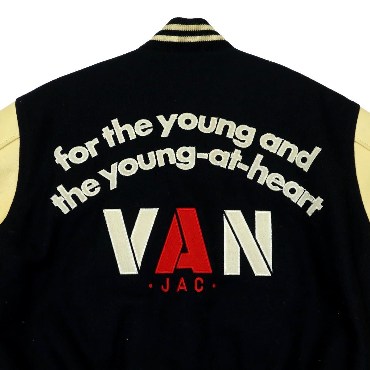 VAN JAC ヴァンヂャケット アーチロゴ 袖牛革 スタジャン 短丈 Lサイズ Amazon | 18AW ヴァン ヂャケット VAN JAC 羊革 オール レザー