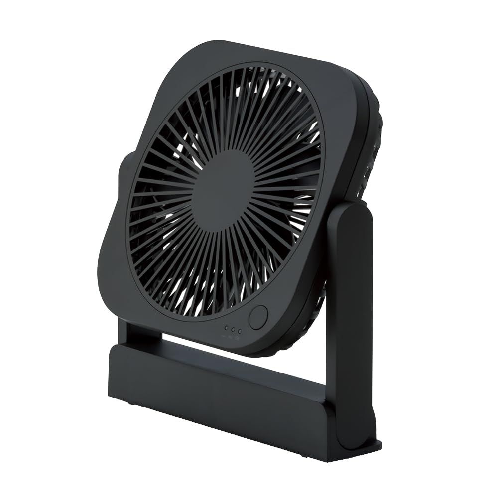 【最新】 トップランド 卓上扇風機 ACコンセントアダプタ付属 小型 360度角度調整 マグネット付 乾電池駆動可 どこでもFANTASTIC 黒 ブラック USB Type-C対応 TLE400-BK 国内発送