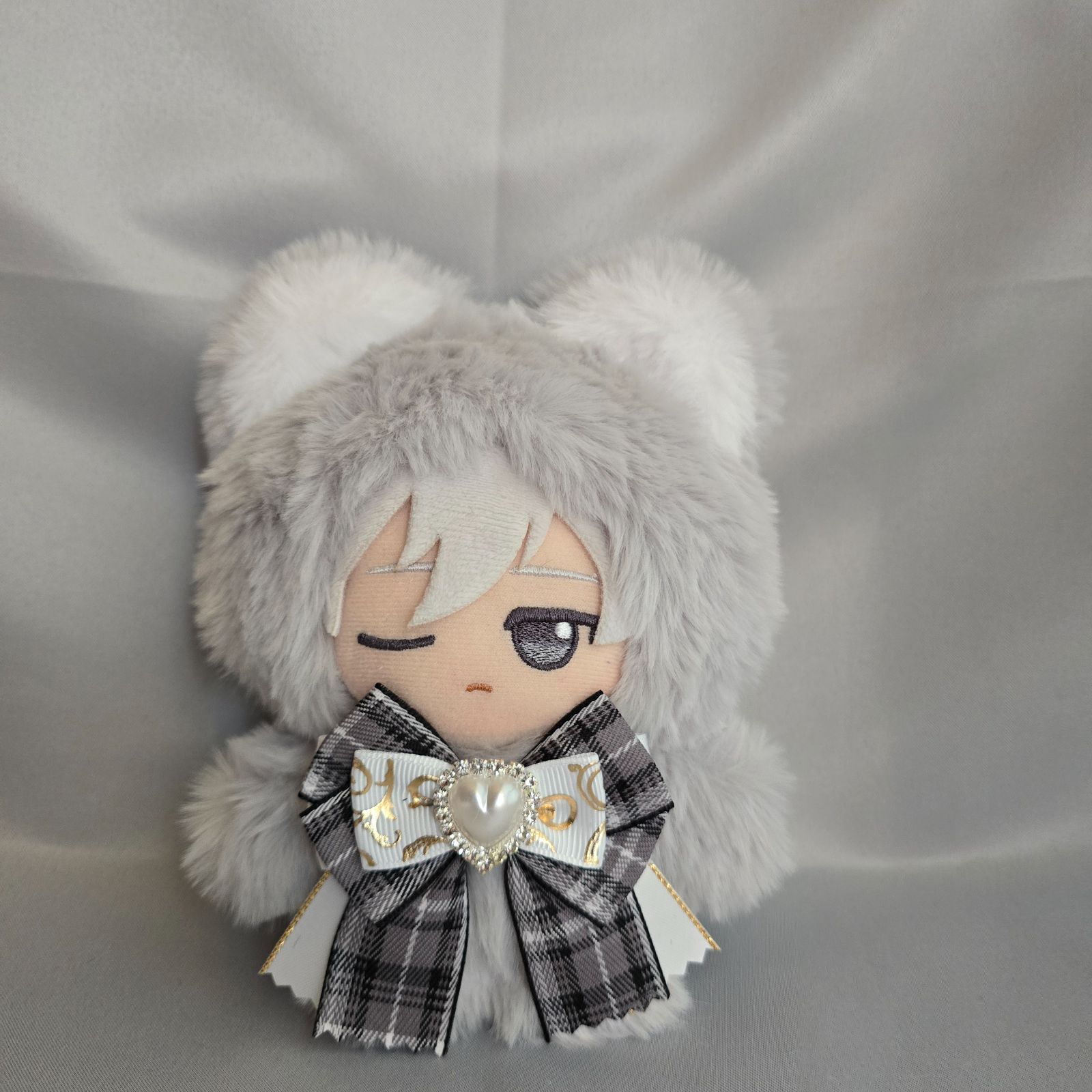ちびぐるみ ぬい服 11cm 着ぐるみ くま ライトグレー(内耳 白) - メルカリ