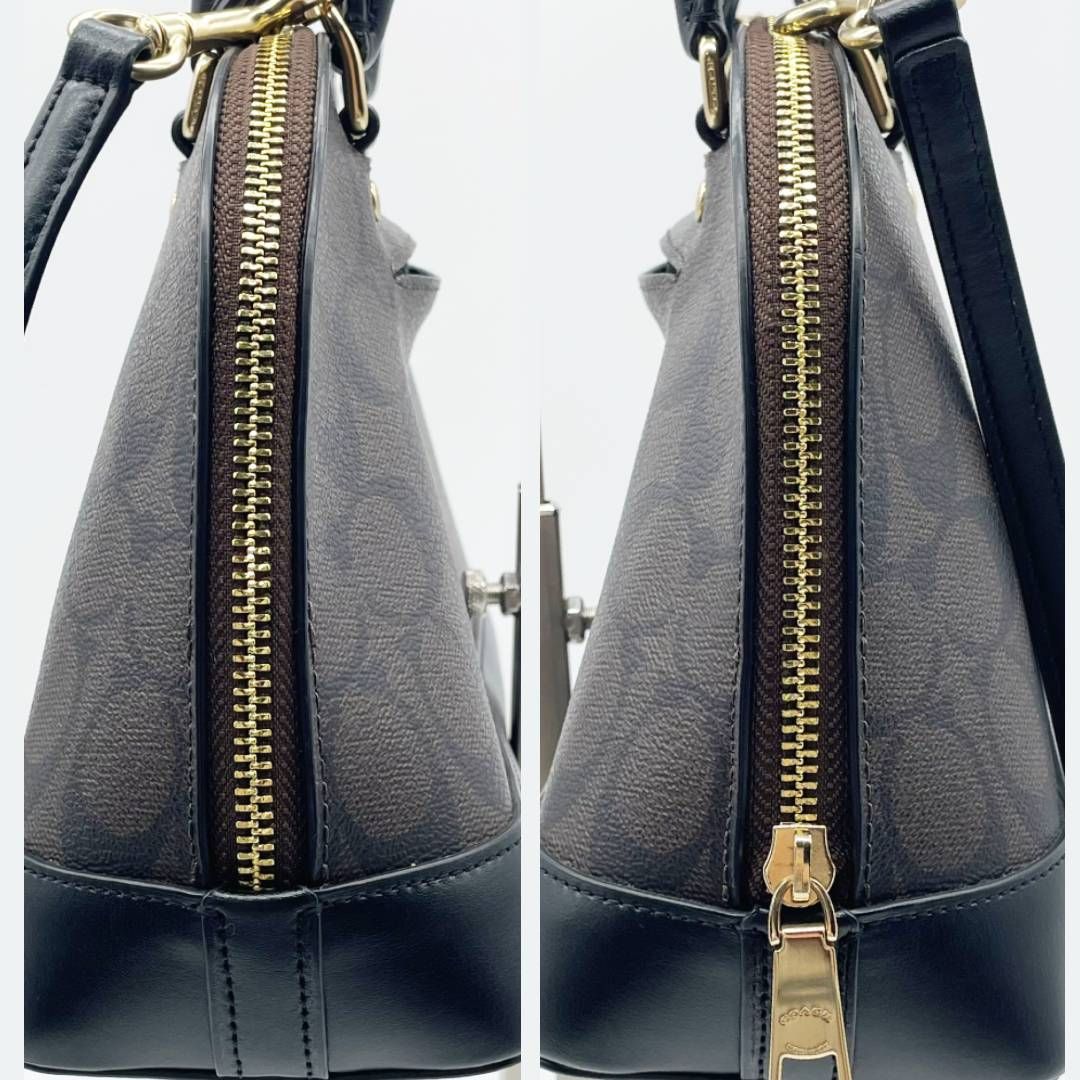 コーチ COACH ハンドバッグ 2WAY サッチェル ドーム型 シグネチャー