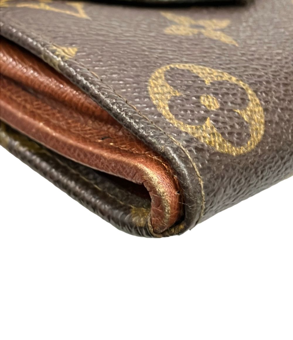 LOUIS VUITTON ルイヴィトン 三つ折り財布 ポルトモネビエ カルトクレディ M61660 ブラウン系 モノグラム レディース Wホック 美品 LOUIS VUITTON】ルイヴィトン『モノグラム ポルトモネ ビエ カルト