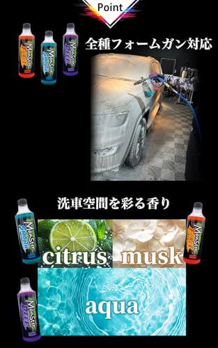 プロスタッフ(Prostaff) 洗車用品 カーシャンプー トライアルセット モンスター 3pH-S 限定セット 汚れ徹底洗浄 実感シャンプーセット 国内発送