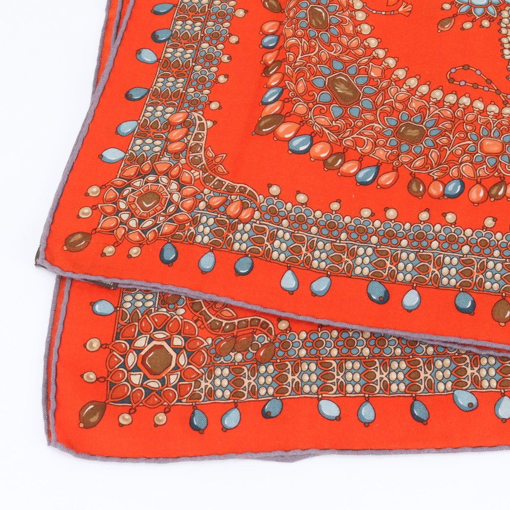 エルメス カレ140 マハラジャ装身具　美品 極美品 エルメス タグ付 カレ ジェアン 140 マハラジャの装身具