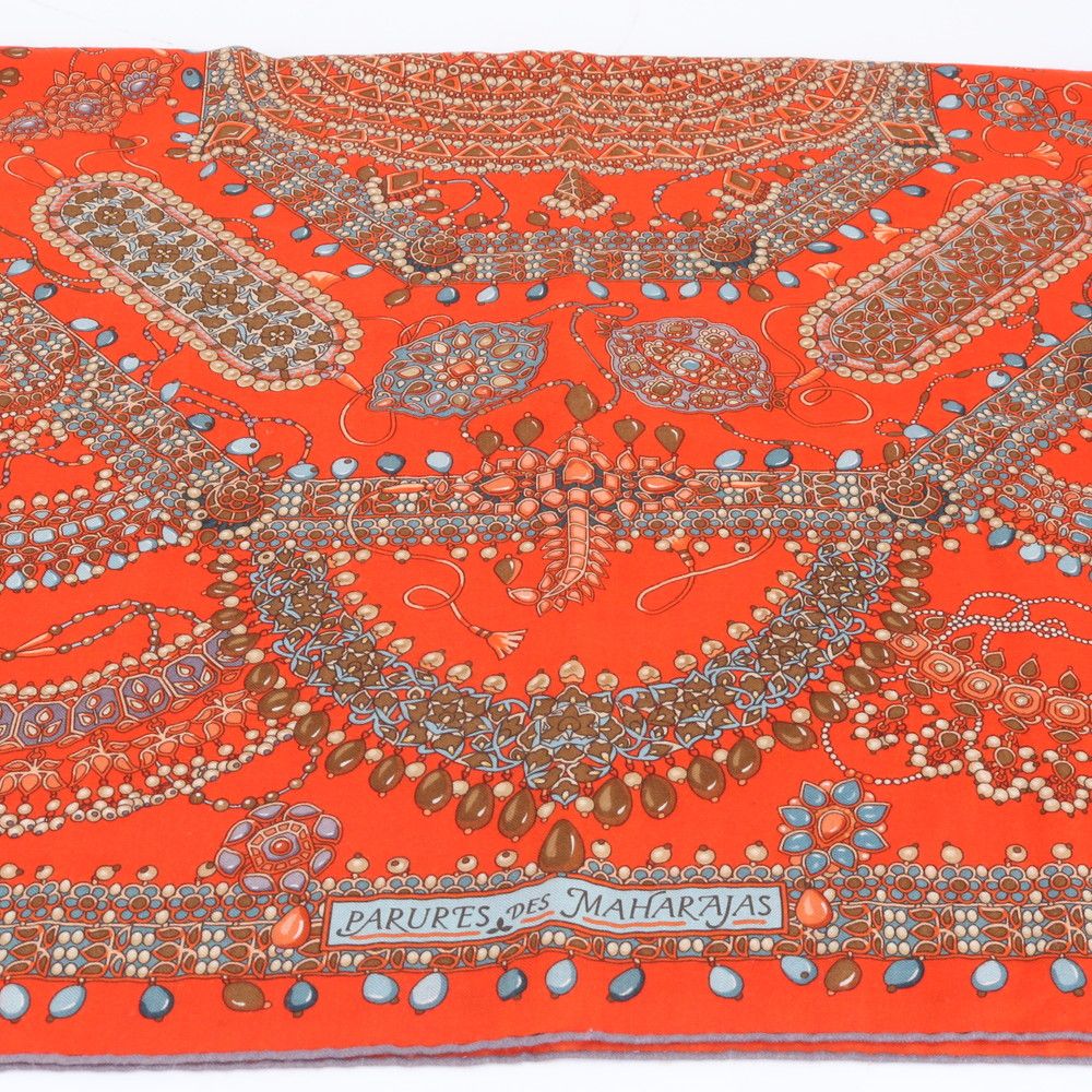 極美品 エルメス タグ付 カレ ジェアン 140 マハラジャの装身具