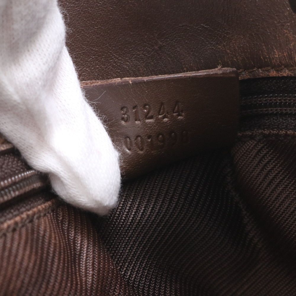グッチ GG キャンバス 110292 レザー ショルダーバッグ 肩掛け トート ハンド ブラウン 茶色 レディース RWE DT47-2 GUCCI - グッチ GG キャンバス 110292 レザー ショルダーバッグ 肩掛け