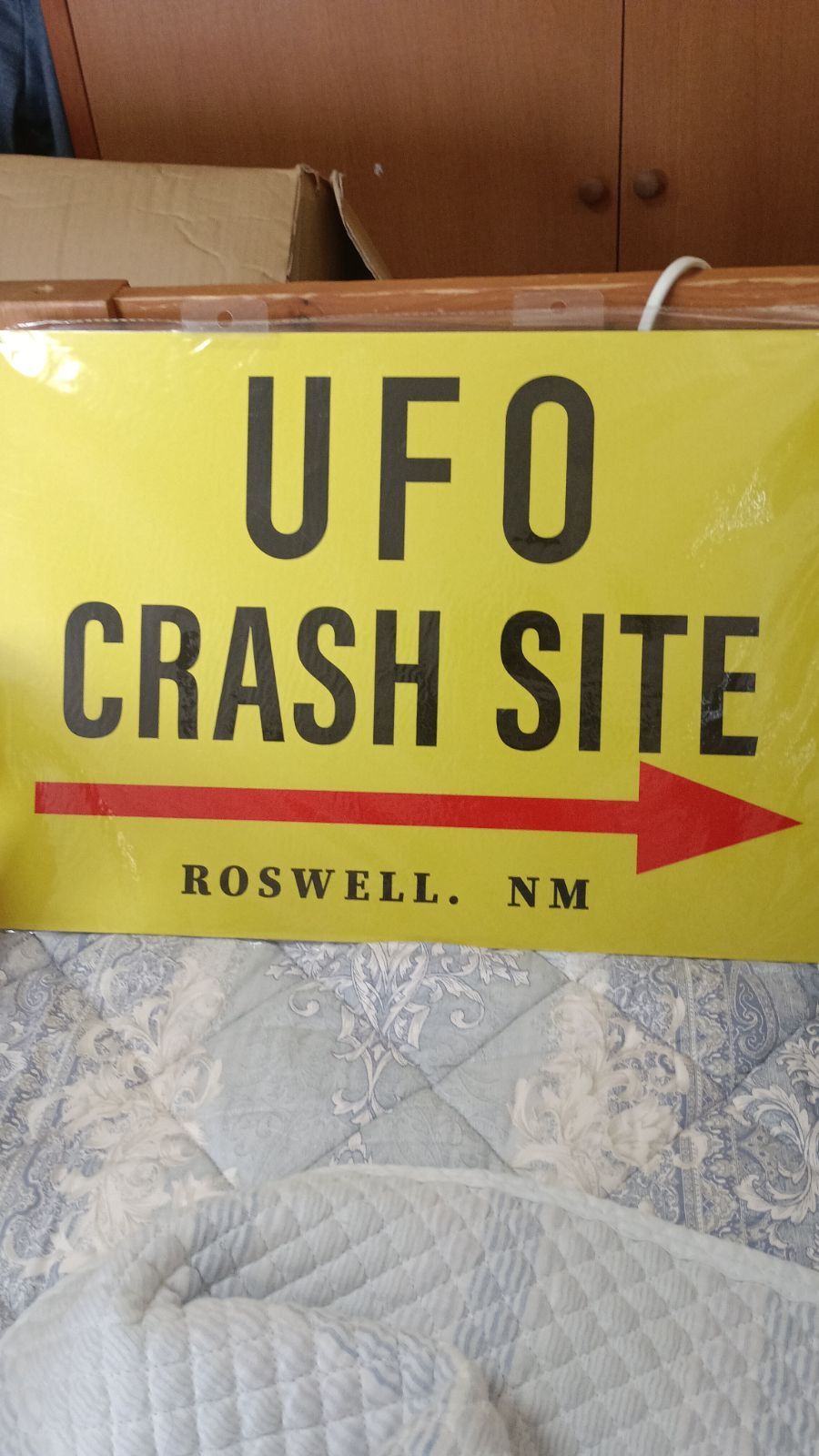 UFO墜落現場の案内看板」 アルミサインボード アメリカ雑貨 - メルカリ