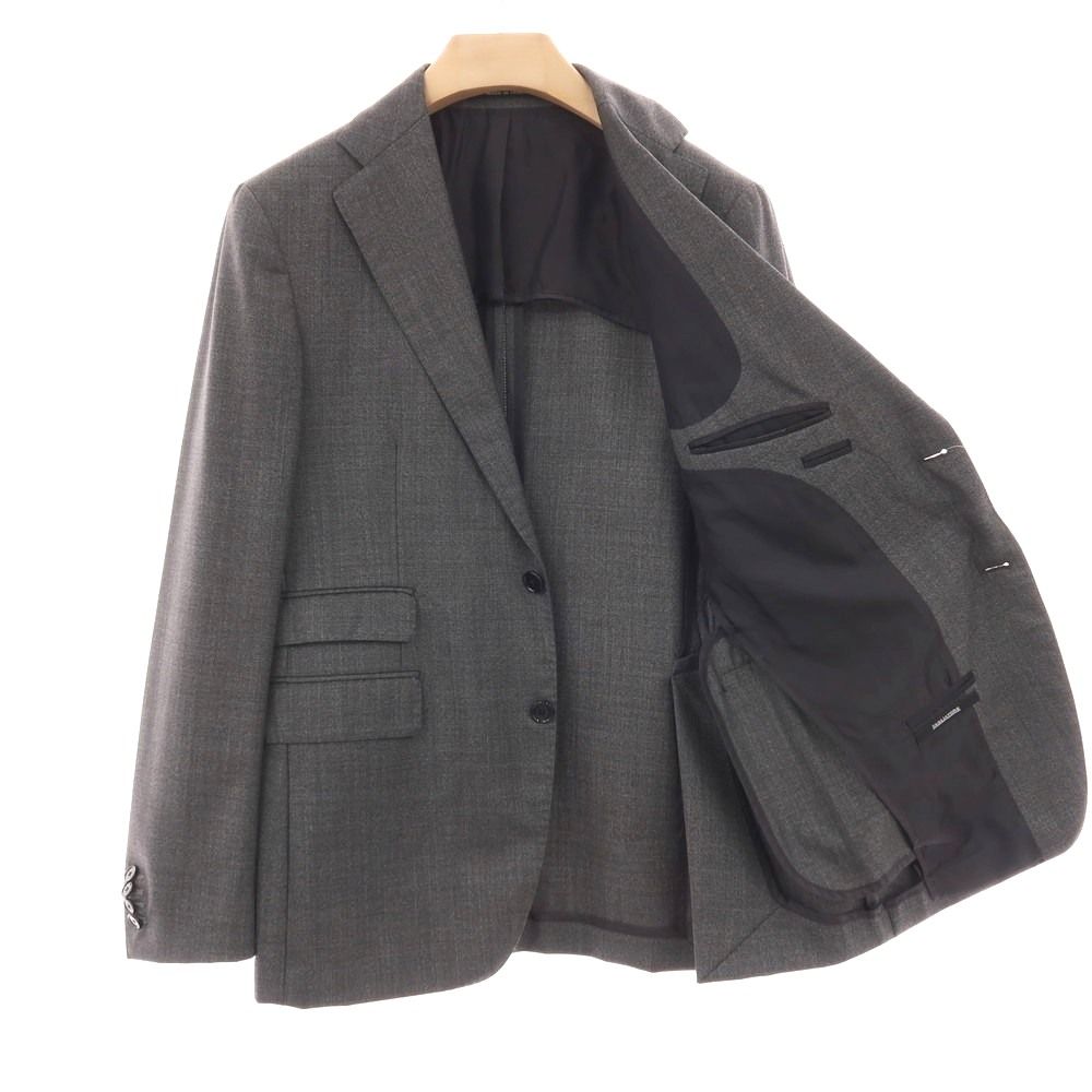R*U様 タリアトーレ TAGLIATORE ウールスーツ 48 中古美品 中古】タリアトーレ TAGLIATORE ウール 2つボタンスーツ グレー
