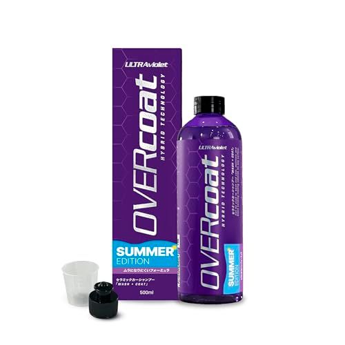 【OVERcoat】ULTRAviolet フォームセラミックコーティング｜かけて洗い流すだけで撥水＆ツヤUP・高濃度タイプ（希釈使用）オーバーコートウルトラバイオレット 500ml 国内発送