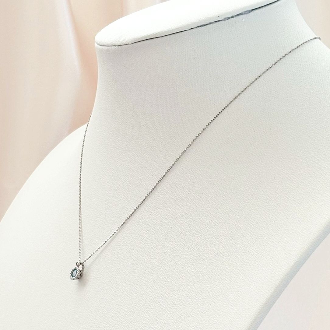K10 ブルートパーズ ダイヤ ネックレス【STAR JEWELRY】(スター 