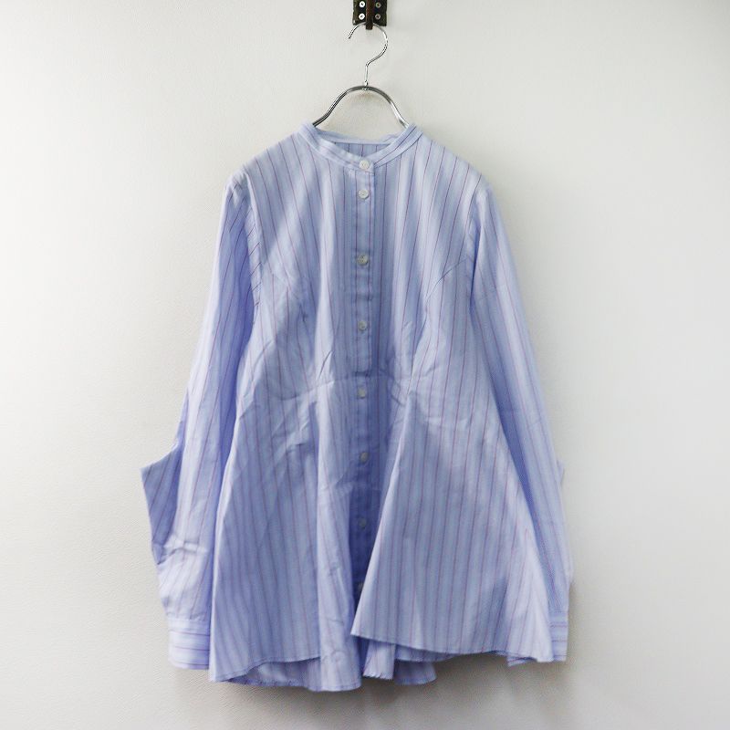 2025SS エンフォルド ENFOLD FLARE SHIRT フレアシャツ 38｜サックス