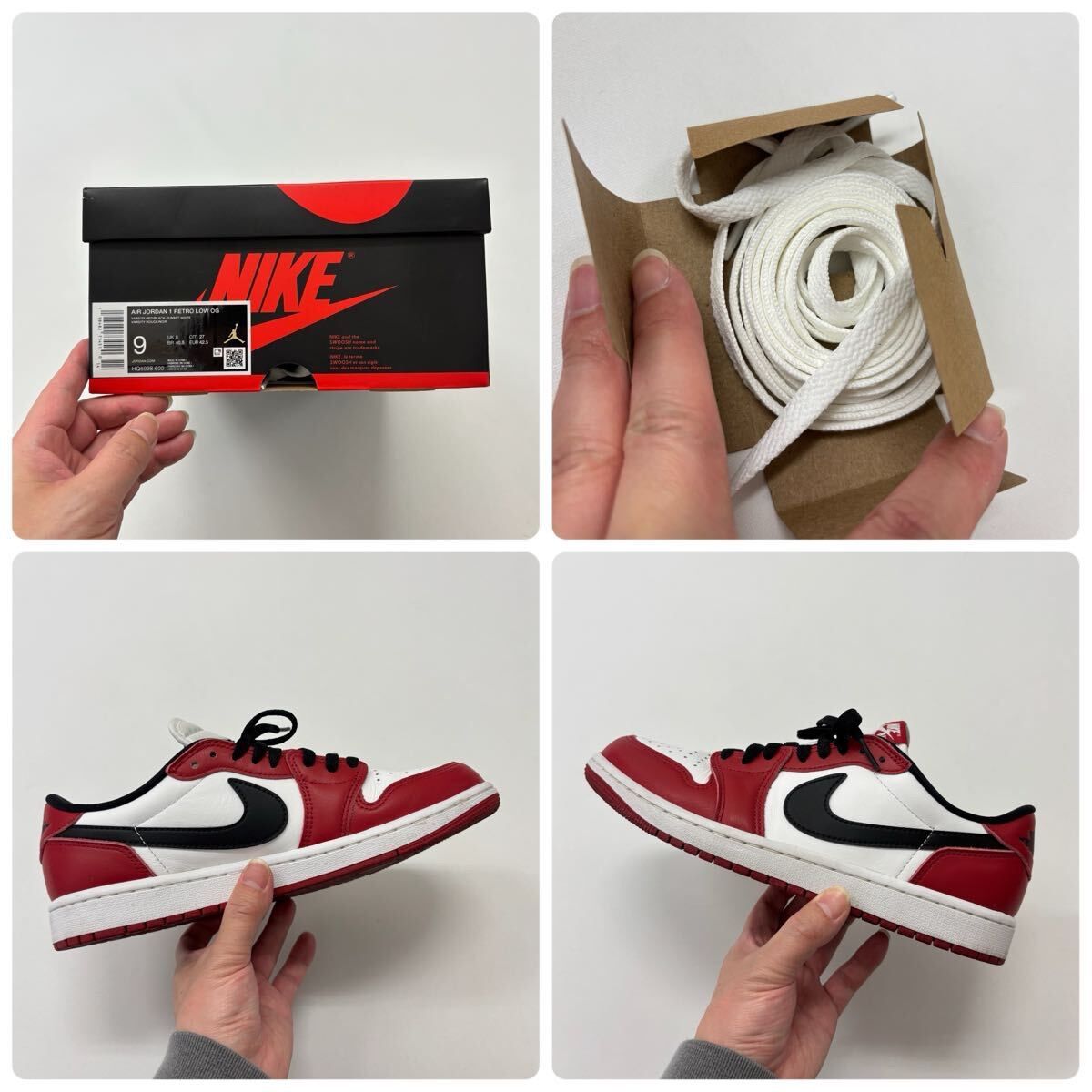 25aw 2025 良品 NIKE ナイキ AIR JORDAN 1 RETRO LOW OG CHICAGO Nike Air Jordan 1 Low シカゴサイズ27cm