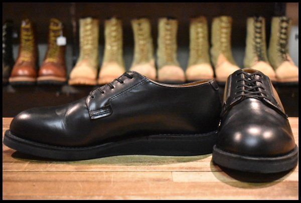 【9D 美品 24年】レッドウィング 101 ポストマン シューズ 黒 ブラック シャパラル 短靴 ローカット ブーツ redwing HOPESMORE【GE012】