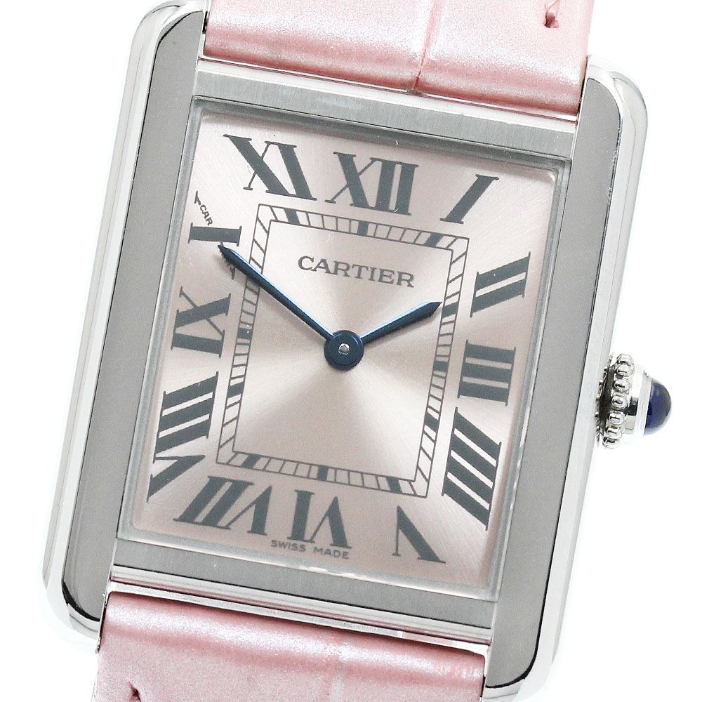 カルティエ CARTIER W5200000 タンクソロSM クォーツ レディース 良品