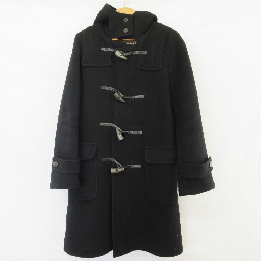 良品 MACKINTOSH マッキントッシュ ウールメルトン ダッフルコート サイズ34 ブラック レディース 古着 中古 USED