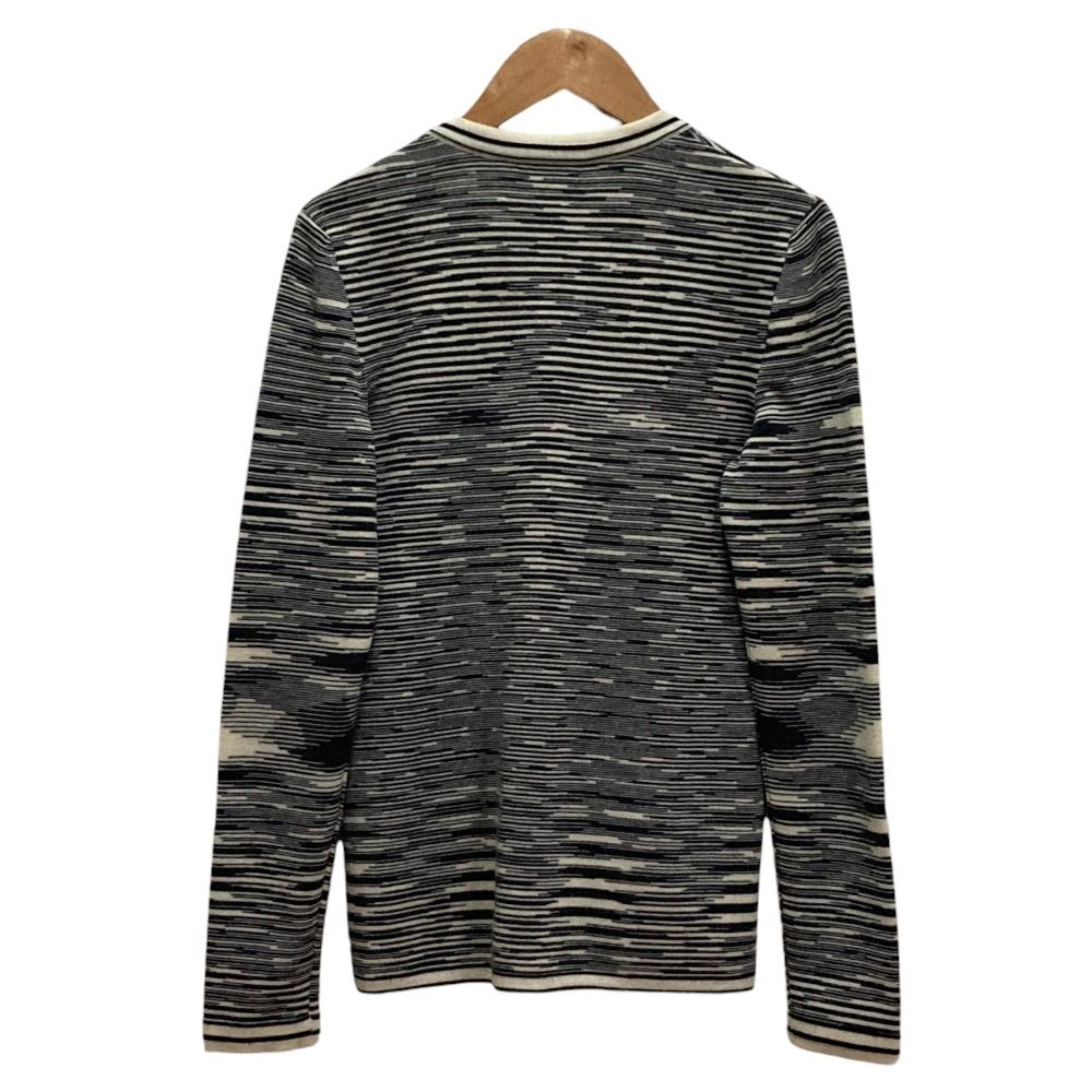 美品 MISSONI ミッソーニ ボーダーニットカーディガン 40 ブラック