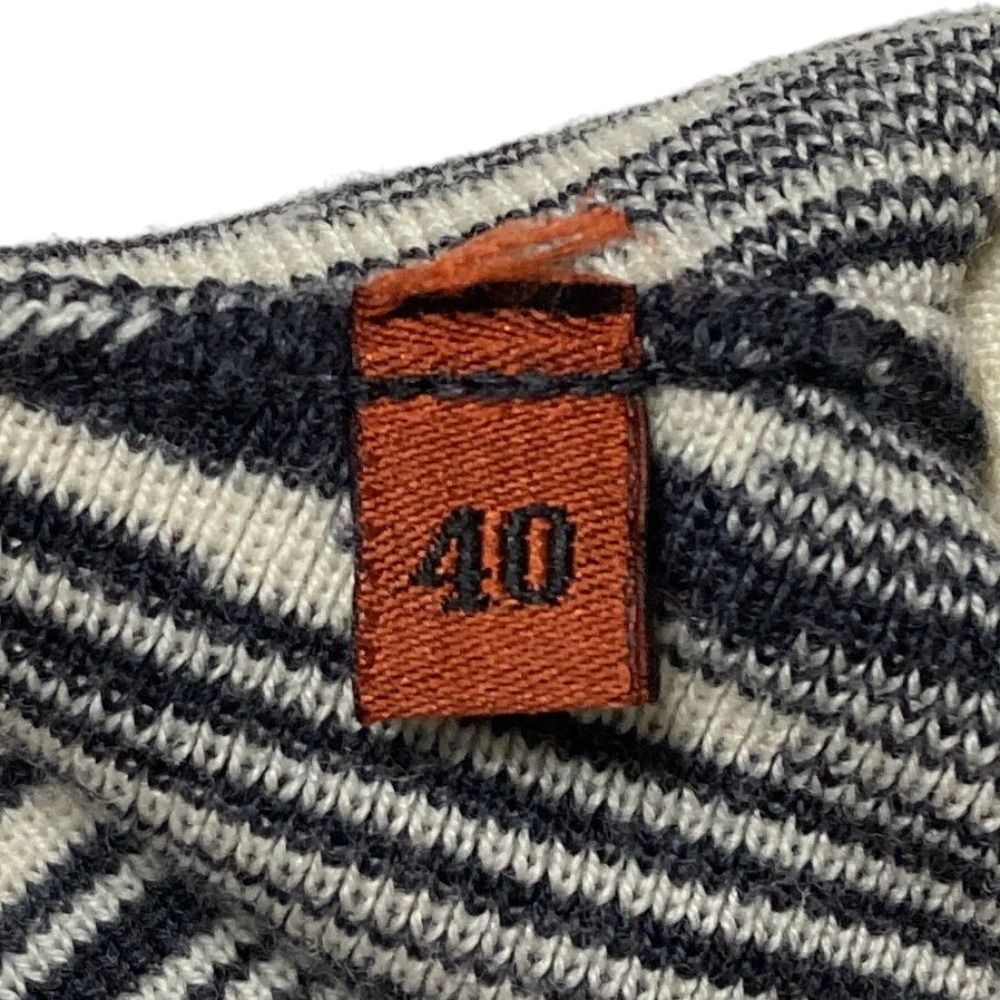 MISSONI*ミッソーニ　編込ボーダー柄ボレロ　カーディガン　イタリア製　40 美品 MISSONI ミッソーニ ボーダーニットカーディガン 40 ブラック