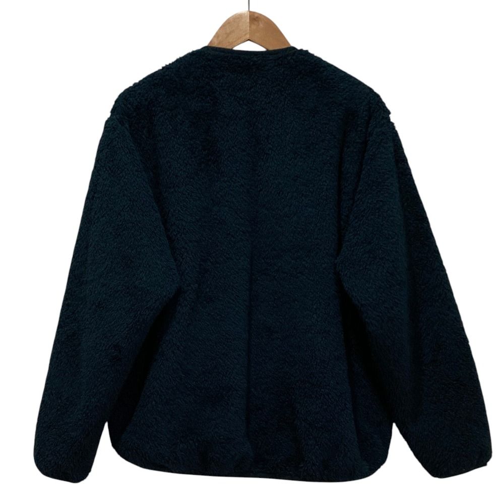 未使用　ダントン　フリースジャケット ダークネイビー38L 美品 DANTON ダントン ノーカラー フリースジャケット 38 ネイビー