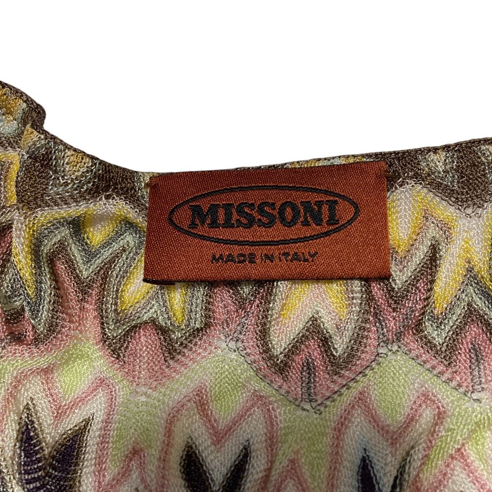 【美品】ミッソーニ（MISSONI）ノースリーブ/46 MISSONI Striped metallic crochet-knit swimsuit | NET-A-PORTER