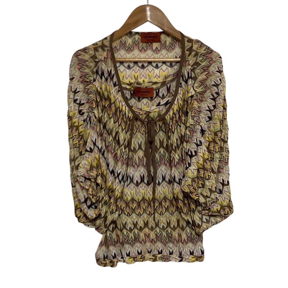 美品 MISSONI ミッソーニ フィアンマート ノースリーブニット ドルマン