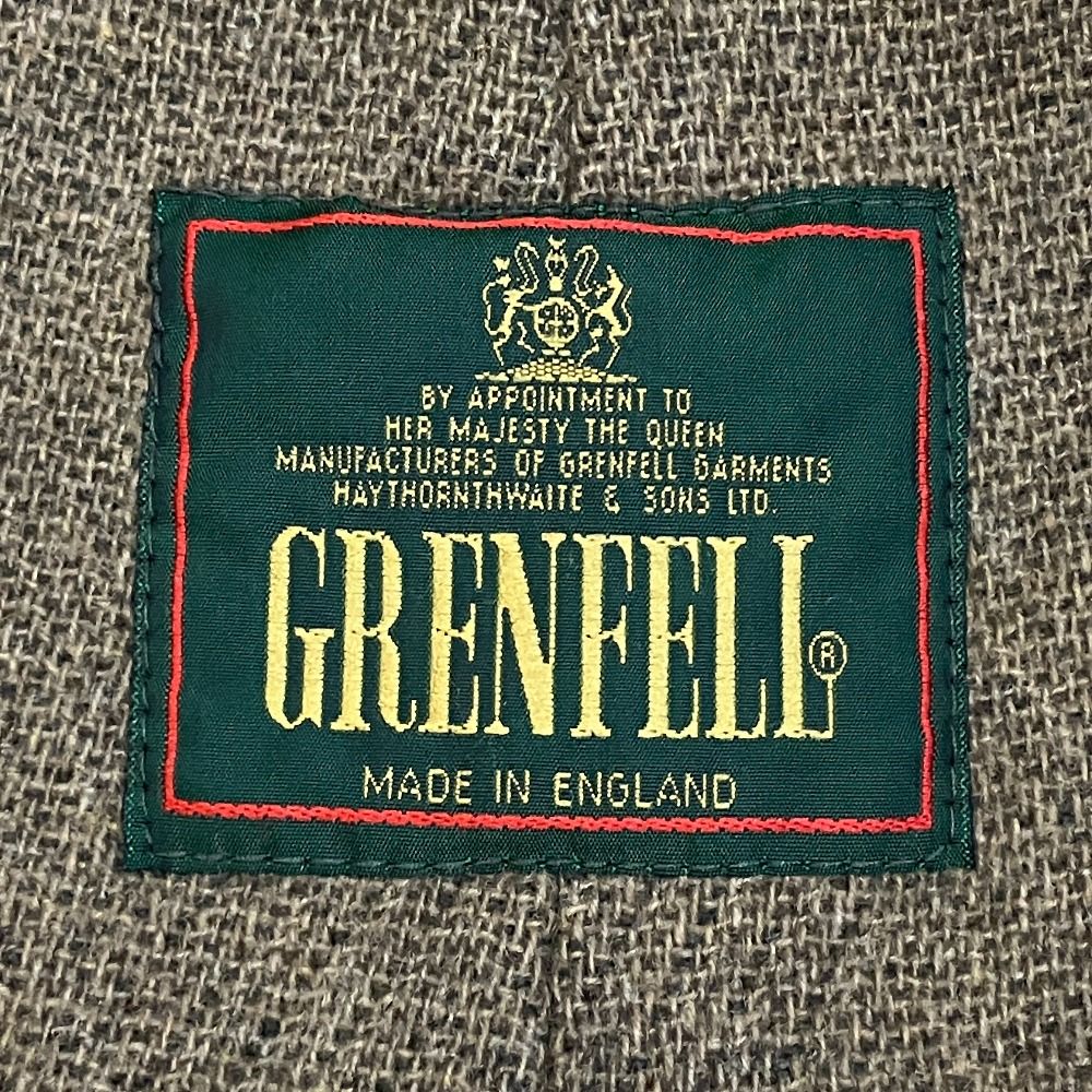 良品 GRENFELL グレンフェル 英国製 ウール ダッフルコート 32 カーキ