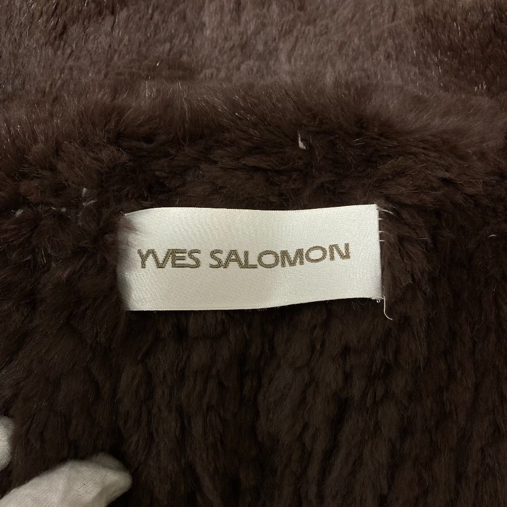 YVES SALOMON / イヴサロモン | ラビット ファー フリンジ ベスト | 36 | ブラウン | レディース Yves Salomon - YVES SALOMON / イヴサロモン | ラビット ファー