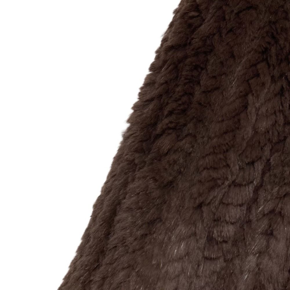 美品 Yves Salomon イヴサロモン ラビットファー コート ブラウン 美品 Yves Salomon イヴサロモン ラビットファー コート ブラウン