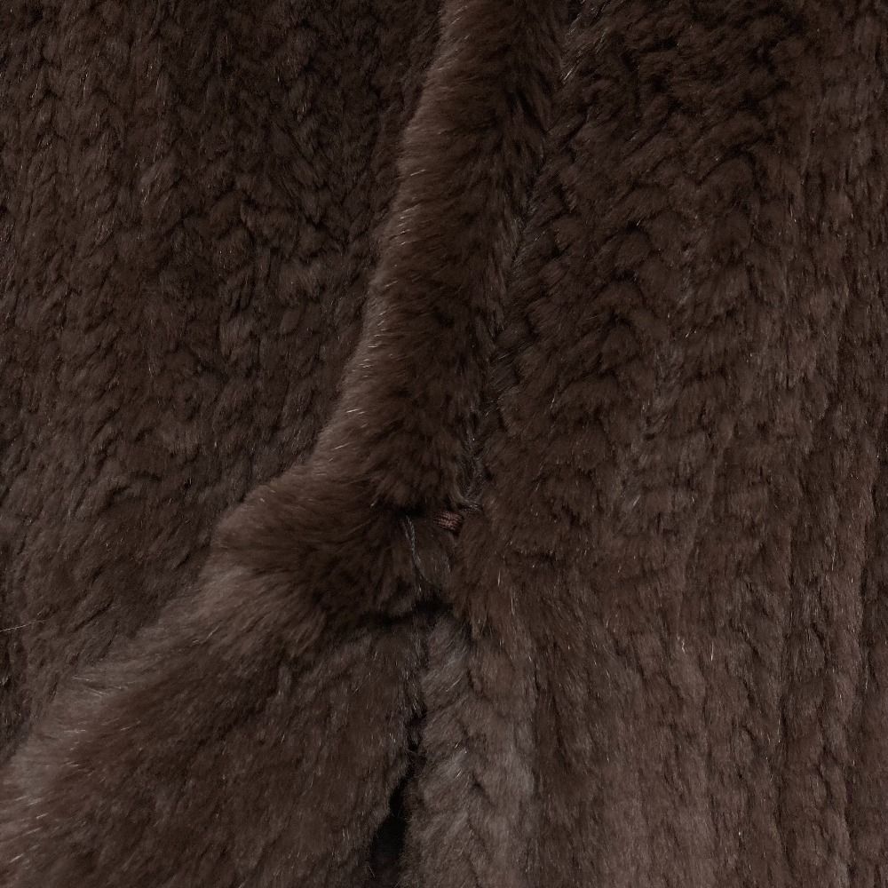 美品 Yves Salomon イヴサロモン ラビットファー コート ブラウン